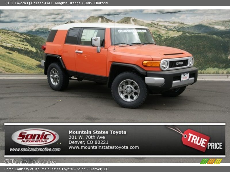 Magma Orange / Dark Charcoal 2013 Toyota FJ Cruiser 4WD
