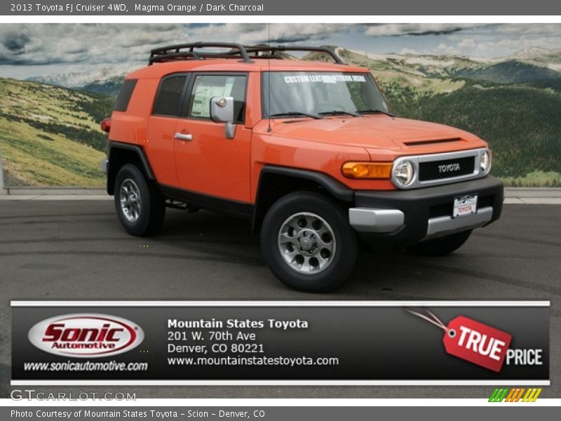 Magma Orange / Dark Charcoal 2013 Toyota FJ Cruiser 4WD