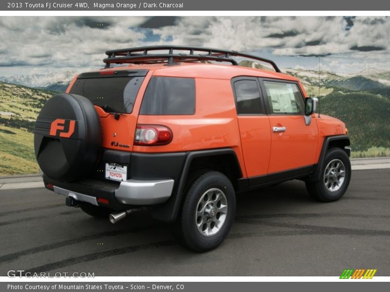Magma Orange / Dark Charcoal 2013 Toyota FJ Cruiser 4WD
