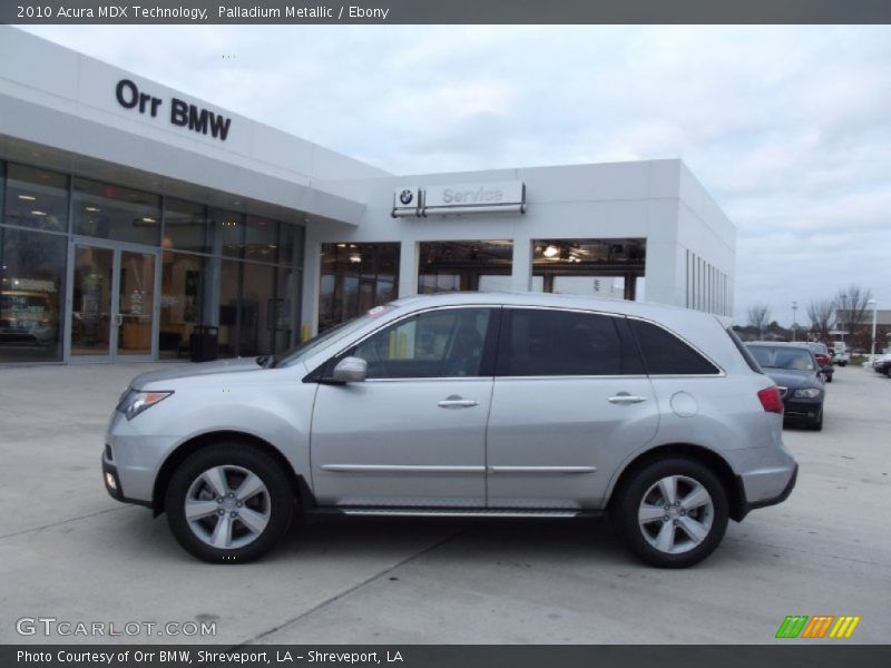 Palladium Metallic / Ebony 2010 Acura MDX Technology