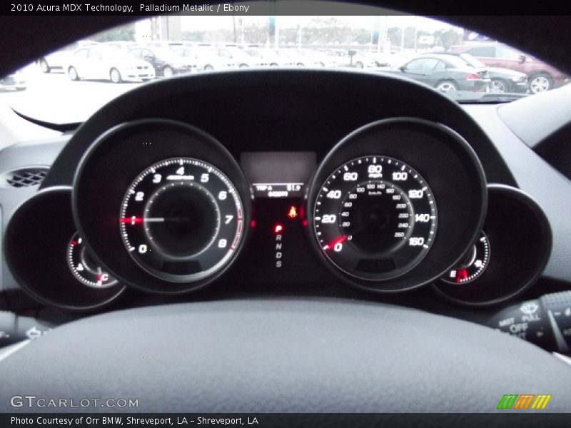 Palladium Metallic / Ebony 2010 Acura MDX Technology