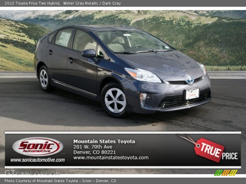 Winter Gray Metallic / Dark Gray 2013 Toyota Prius Two Hybrid
