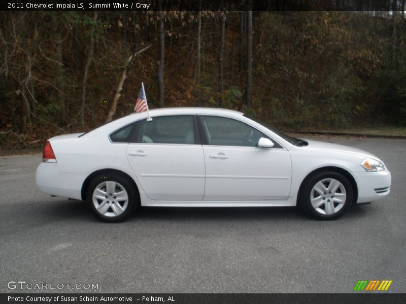 Summit White / Gray 2011 Chevrolet Impala LS