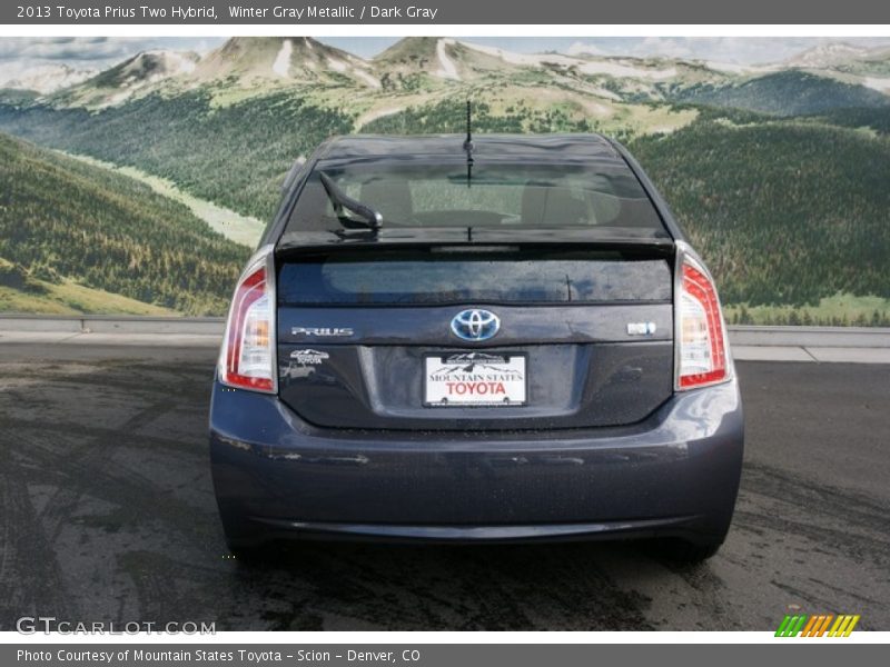 Winter Gray Metallic / Dark Gray 2013 Toyota Prius Two Hybrid
