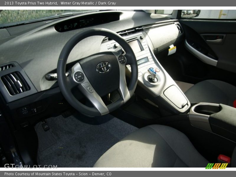 Winter Gray Metallic / Dark Gray 2013 Toyota Prius Two Hybrid