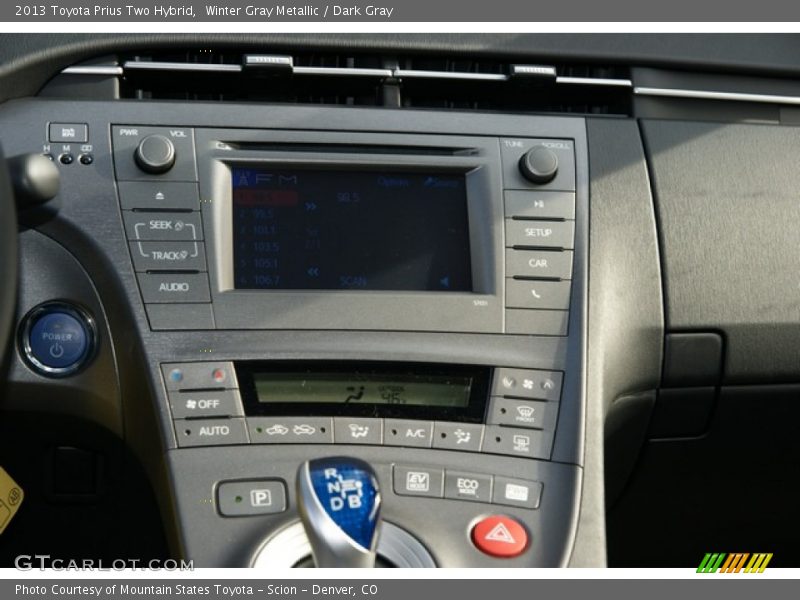 Winter Gray Metallic / Dark Gray 2013 Toyota Prius Two Hybrid