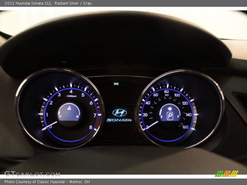 Radiant Silver / Gray 2011 Hyundai Sonata GLS