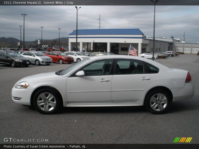 Summit White / Gray 2011 Chevrolet Impala LS