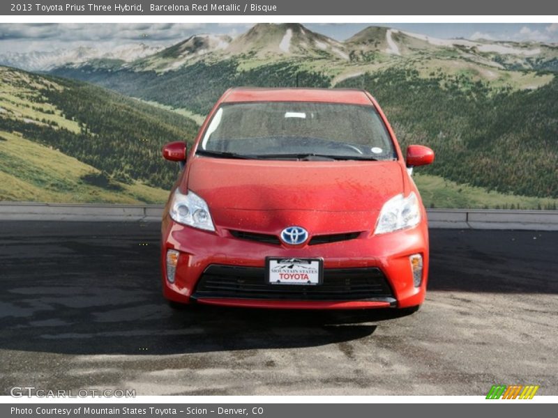 Barcelona Red Metallic / Bisque 2013 Toyota Prius Three Hybrid