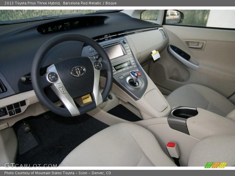 Barcelona Red Metallic / Bisque 2013 Toyota Prius Three Hybrid