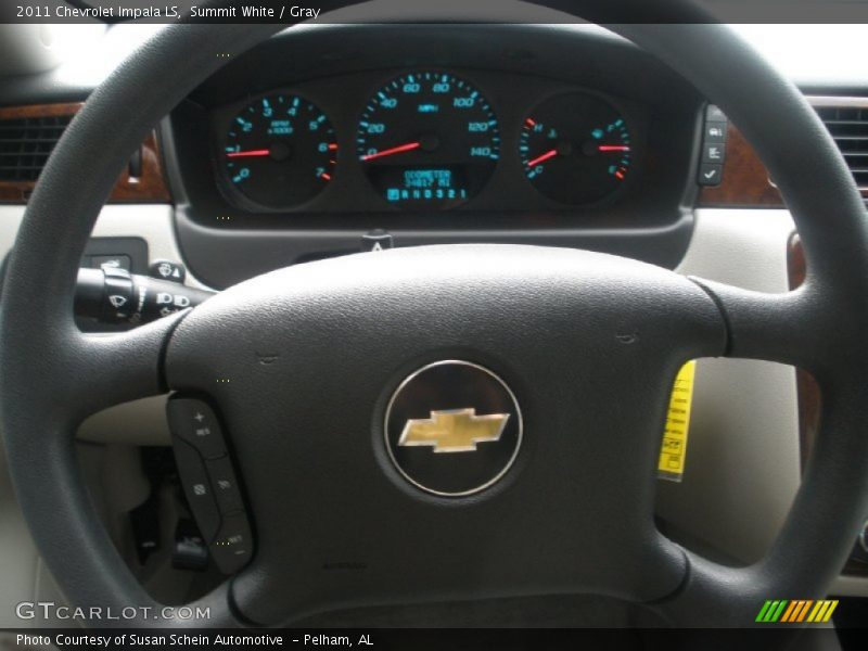 Summit White / Gray 2011 Chevrolet Impala LS