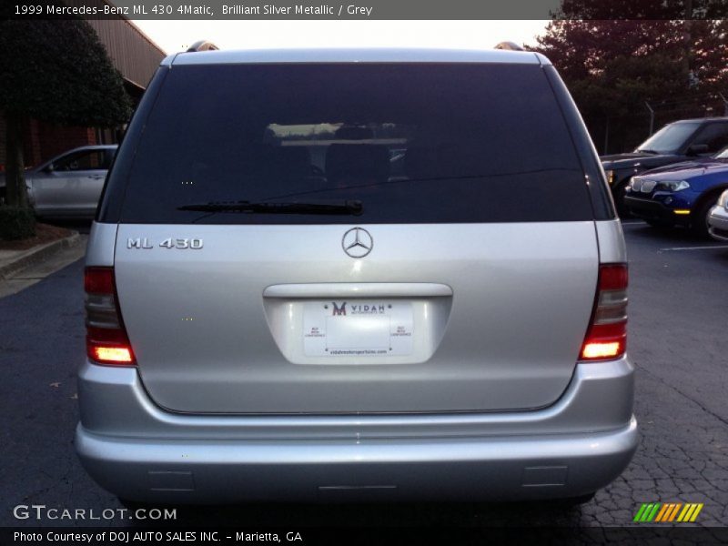 Brilliant Silver Metallic / Grey 1999 Mercedes-Benz ML 430 4Matic