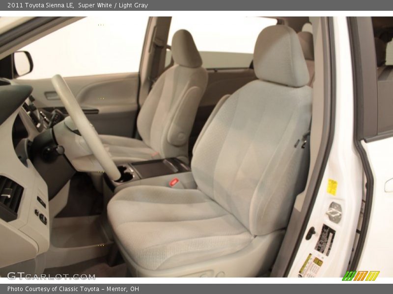 Super White / Light Gray 2011 Toyota Sienna LE