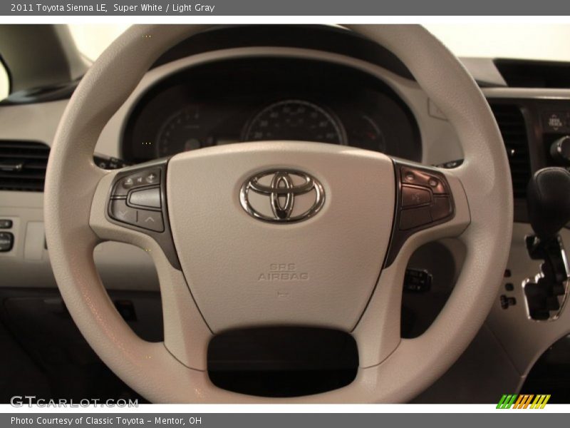 Super White / Light Gray 2011 Toyota Sienna LE