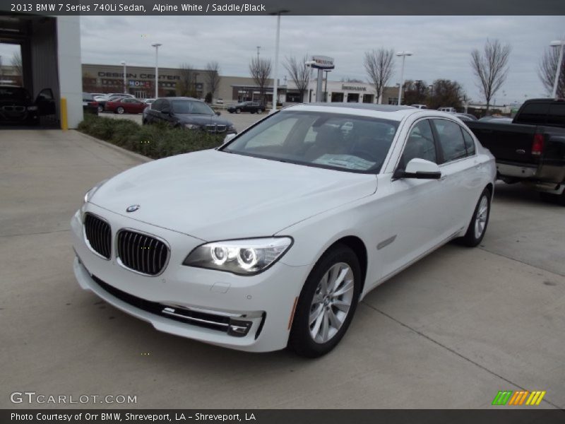 Alpine White / Saddle/Black 2013 BMW 7 Series 740Li Sedan