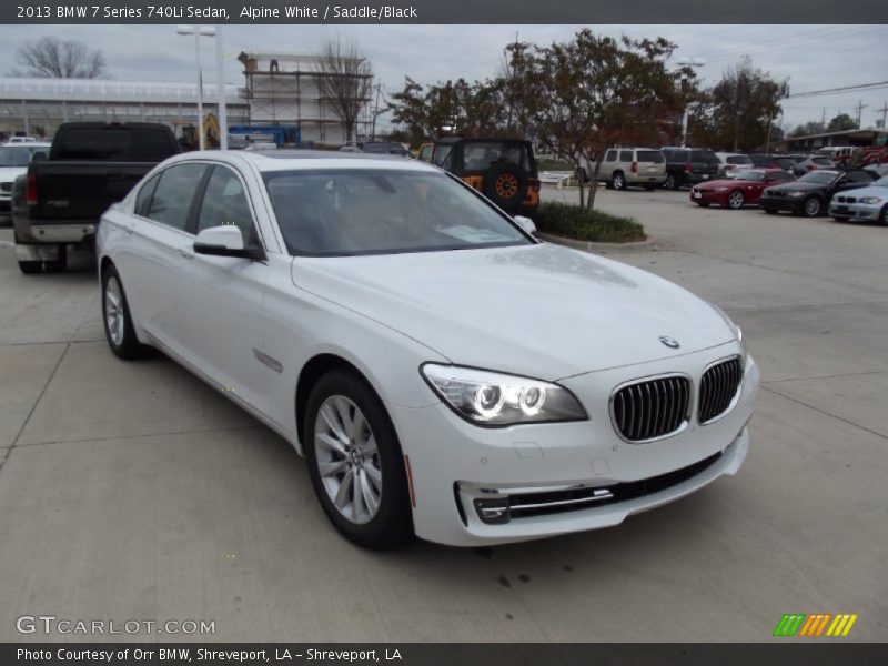 Alpine White / Saddle/Black 2013 BMW 7 Series 740Li Sedan