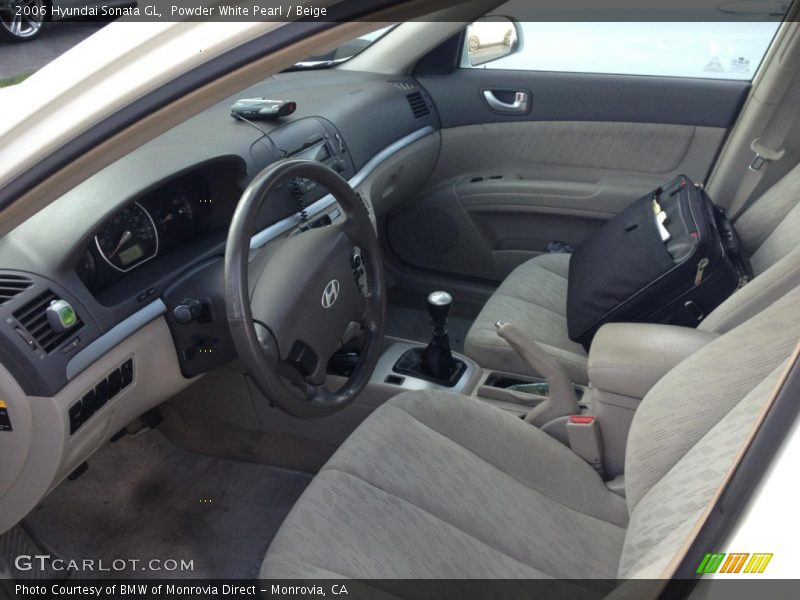 Powder White Pearl / Beige 2006 Hyundai Sonata GL