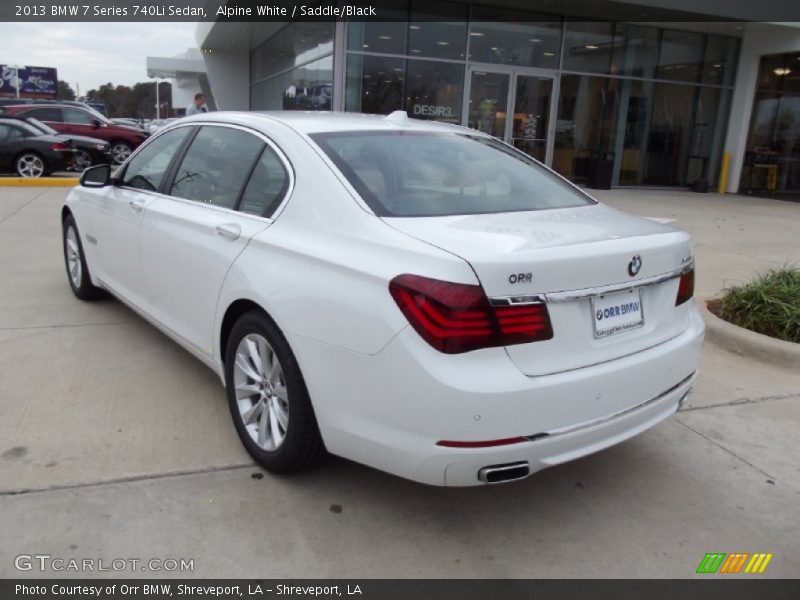 Alpine White / Saddle/Black 2013 BMW 7 Series 740Li Sedan