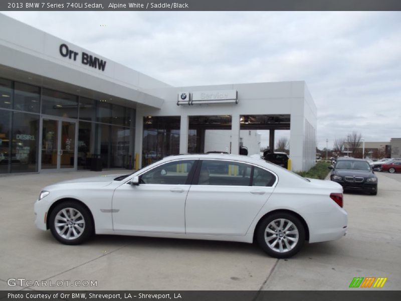 Alpine White / Saddle/Black 2013 BMW 7 Series 740Li Sedan