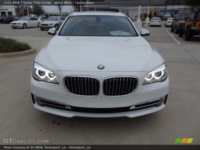 Alpine White / Saddle/Black 2013 BMW 7 Series 740Li Sedan