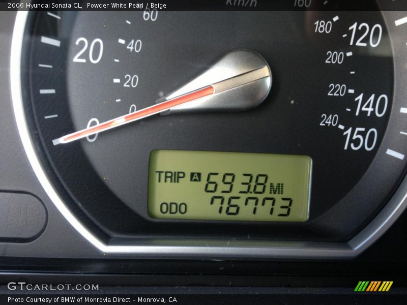 Powder White Pearl / Beige 2006 Hyundai Sonata GL
