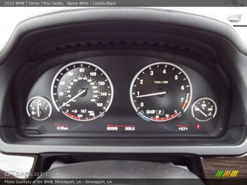 Alpine White / Saddle/Black 2013 BMW 7 Series 740Li Sedan
