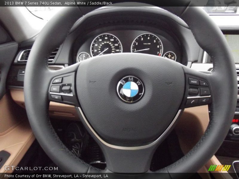 Alpine White / Saddle/Black 2013 BMW 7 Series 740Li Sedan