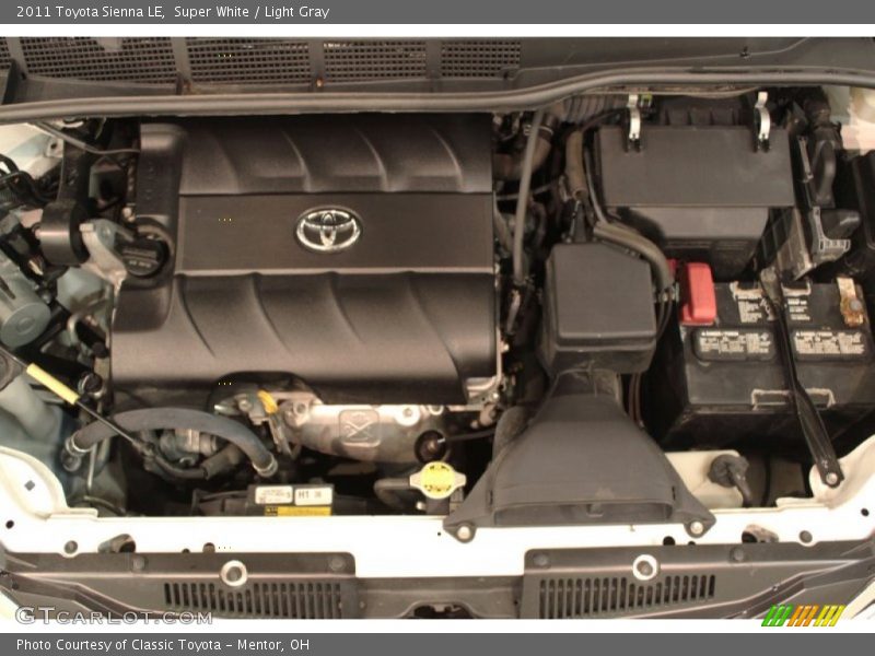 Super White / Light Gray 2011 Toyota Sienna LE