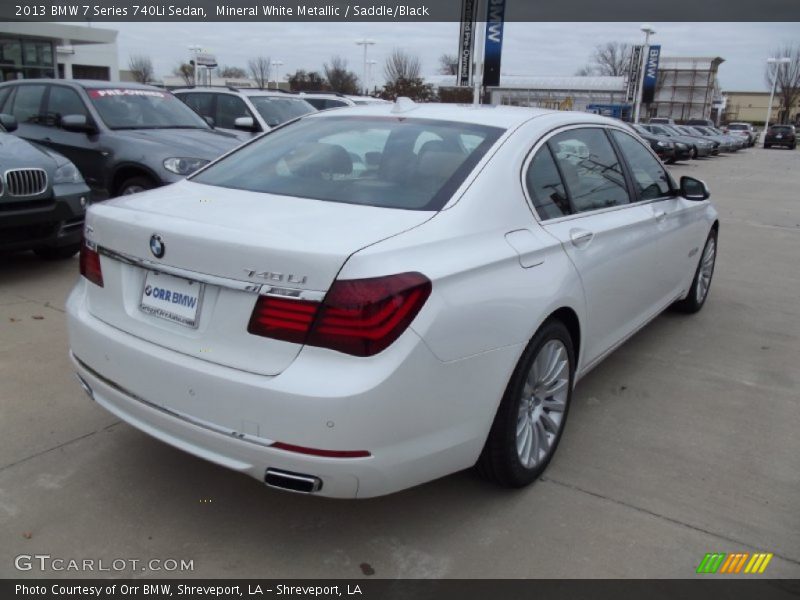 Mineral White Metallic / Saddle/Black 2013 BMW 7 Series 740Li Sedan
