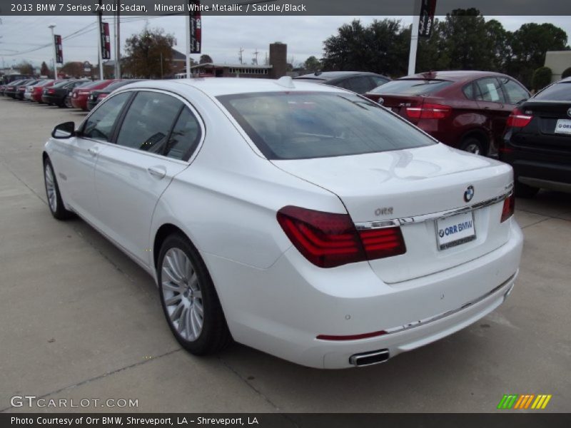 Mineral White Metallic / Saddle/Black 2013 BMW 7 Series 740Li Sedan