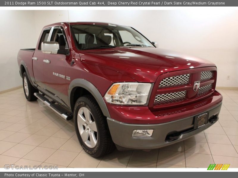 Deep Cherry Red Crystal Pearl / Dark Slate Gray/Medium Graystone 2011 Dodge Ram 1500 SLT Outdoorsman Quad Cab 4x4