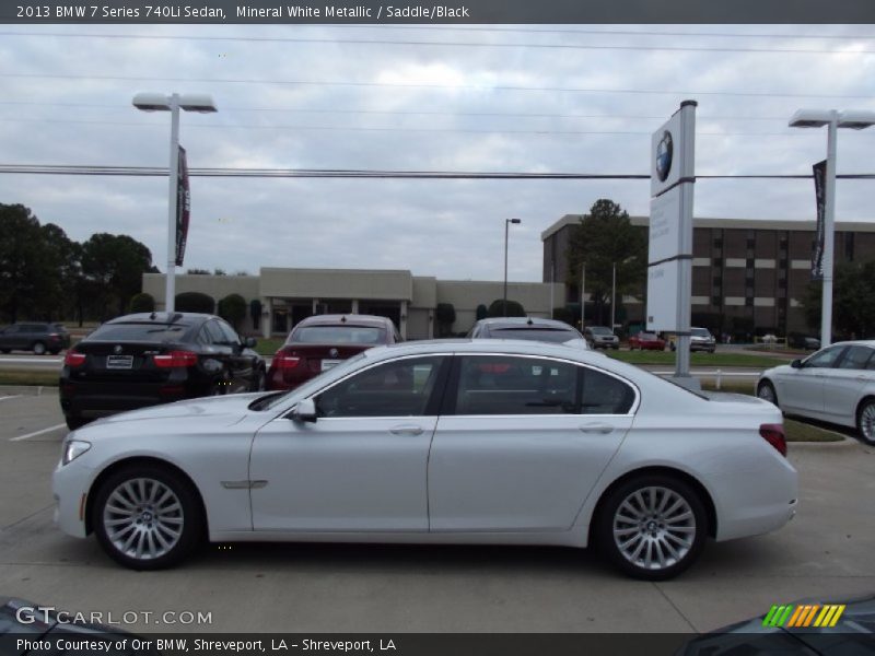 Mineral White Metallic / Saddle/Black 2013 BMW 7 Series 740Li Sedan