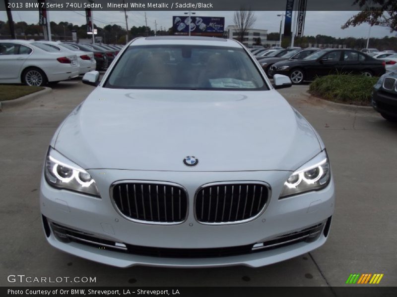 Mineral White Metallic / Saddle/Black 2013 BMW 7 Series 740Li Sedan