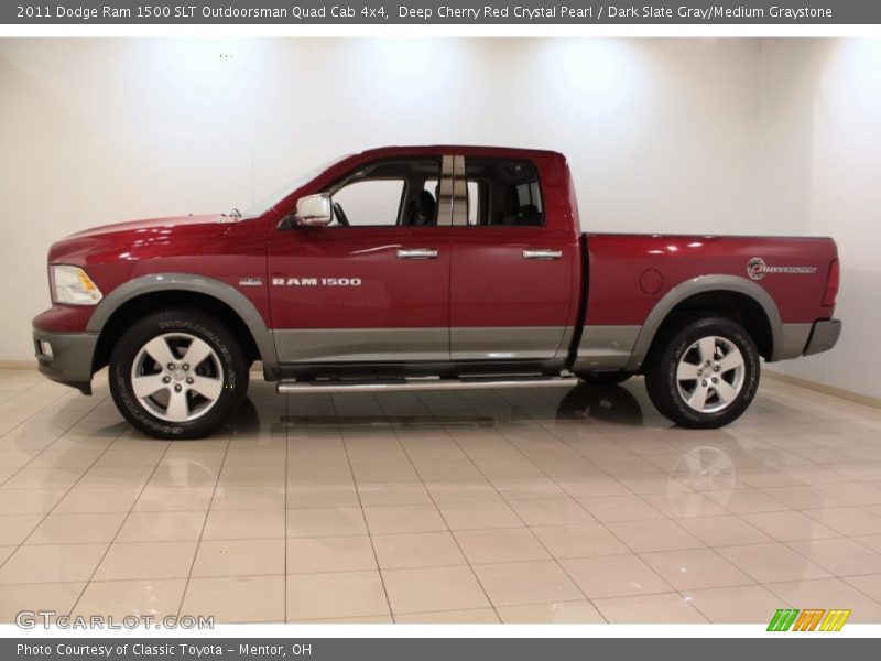  2011 Ram 1500 SLT Outdoorsman Quad Cab 4x4 Deep Cherry Red Crystal Pearl