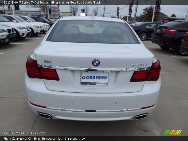 Mineral White Metallic / Saddle/Black 2013 BMW 7 Series 740Li Sedan