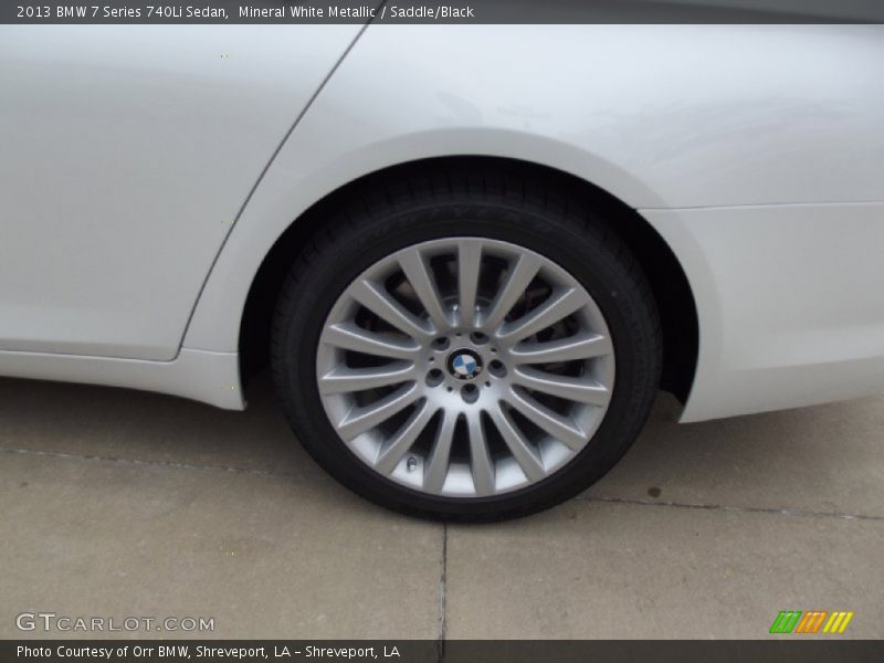 Mineral White Metallic / Saddle/Black 2013 BMW 7 Series 740Li Sedan