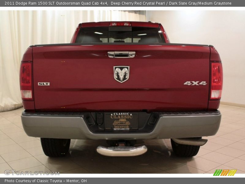 Deep Cherry Red Crystal Pearl / Dark Slate Gray/Medium Graystone 2011 Dodge Ram 1500 SLT Outdoorsman Quad Cab 4x4