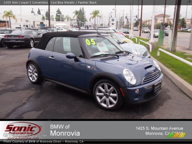 Cool Blue Metallic / Panther Black 2005 Mini Cooper S Convertible