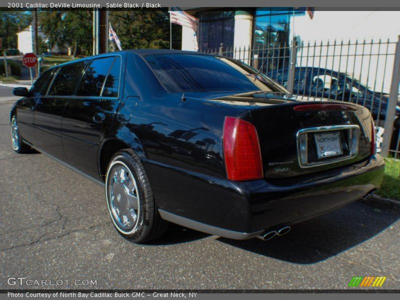 Sable Black / Black 2001 Cadillac DeVille Limousine