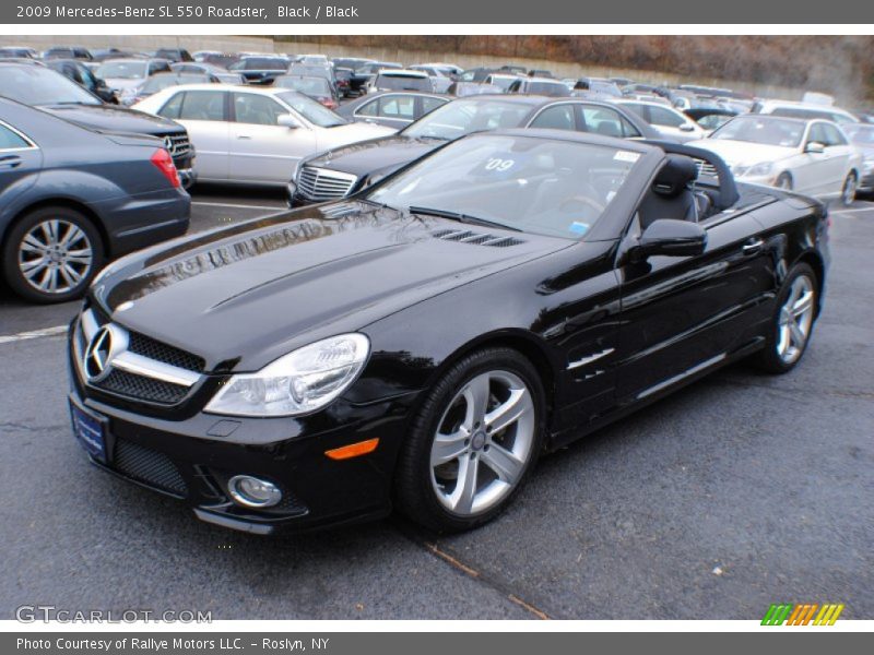 Black / Black 2009 Mercedes-Benz SL 550 Roadster