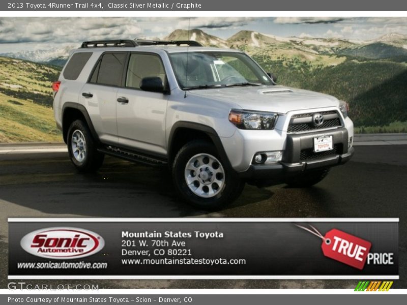 Classic Silver Metallic / Graphite 2013 Toyota 4Runner Trail 4x4