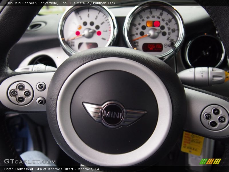 Cool Blue Metallic / Panther Black 2005 Mini Cooper S Convertible