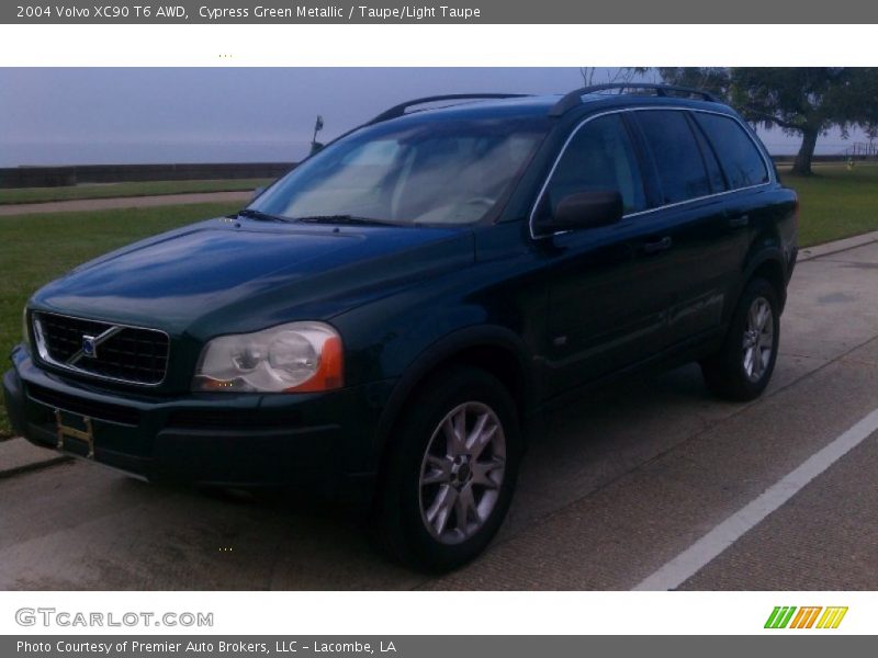 Cypress Green Metallic / Taupe/Light Taupe 2004 Volvo XC90 T6 AWD