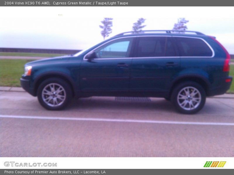 Cypress Green Metallic / Taupe/Light Taupe 2004 Volvo XC90 T6 AWD