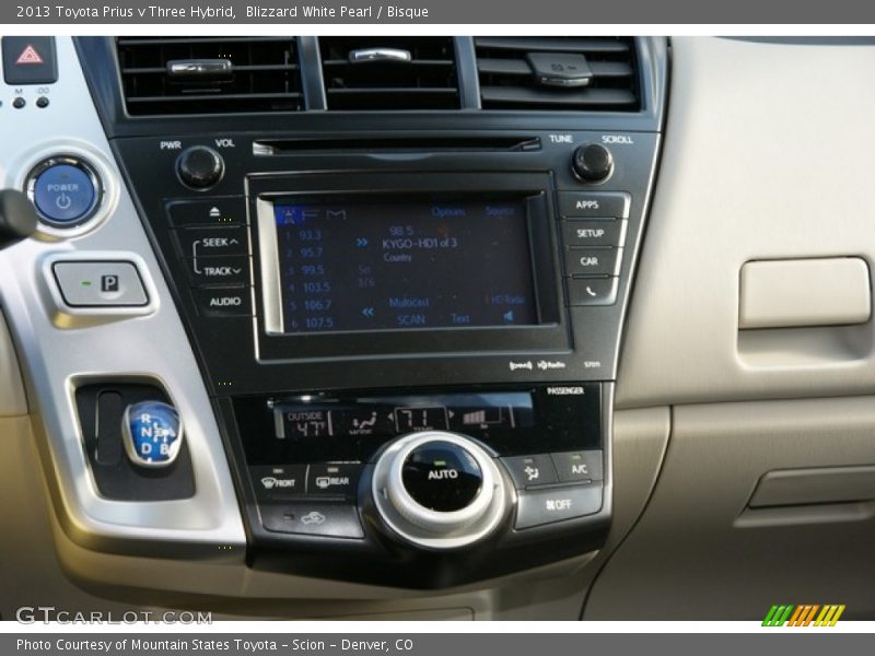 Controls of 2013 Prius v Three Hybrid