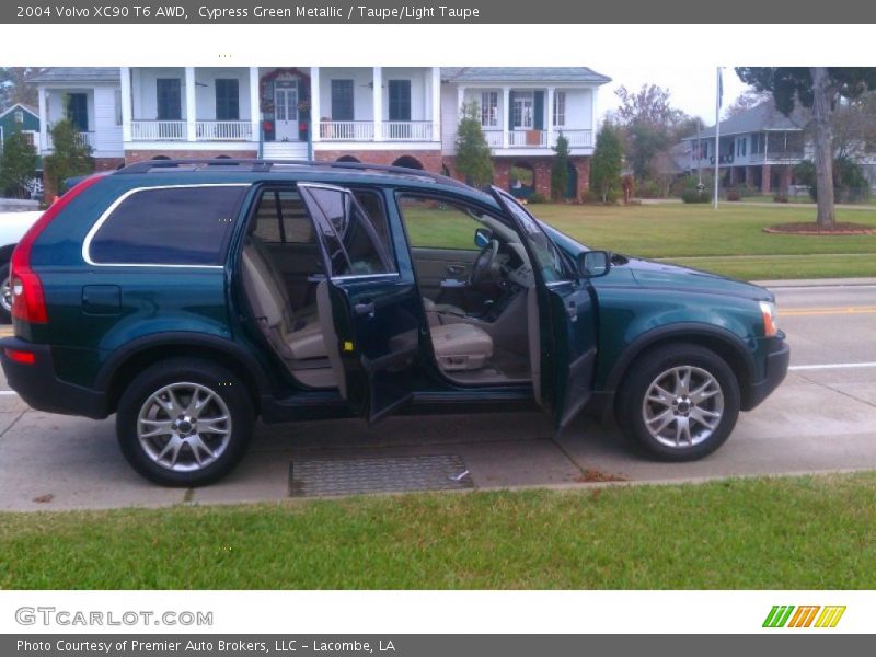 Cypress Green Metallic / Taupe/Light Taupe 2004 Volvo XC90 T6 AWD