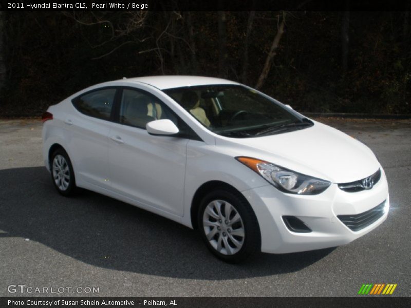 Pearl White / Beige 2011 Hyundai Elantra GLS