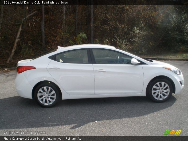Pearl White / Beige 2011 Hyundai Elantra GLS