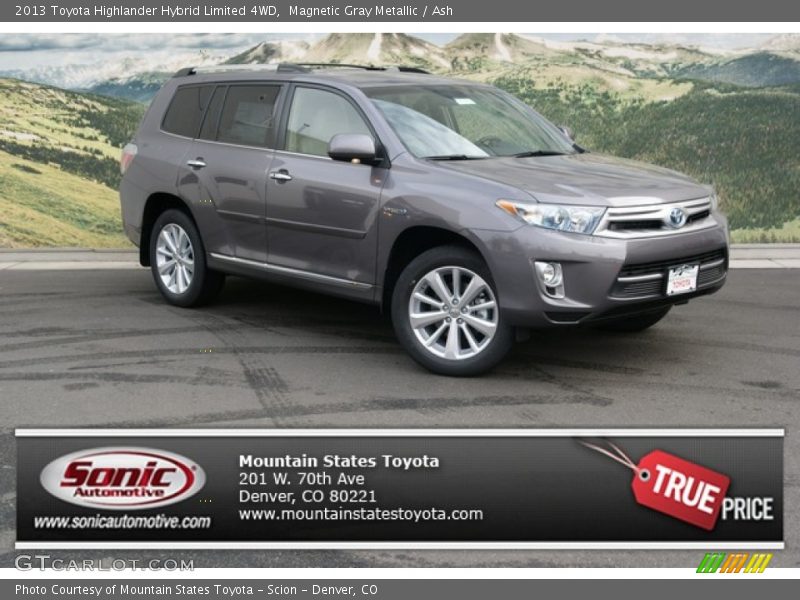 Magnetic Gray Metallic / Ash 2013 Toyota Highlander Hybrid Limited 4WD