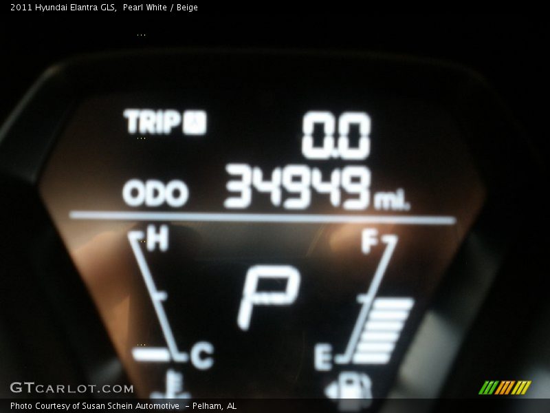 Pearl White / Beige 2011 Hyundai Elantra GLS